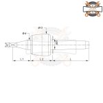 مرغک گردان دور بالا و فشار بالا مخصوص کارهای سنگین نوک تیز فرم B (3)