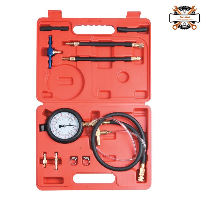 کيت تست فشار بنزين انژکتور با سوپاپ اطمینان 0-100 PSI برند LK مدل A3022 کيت تست فشار بنزين انژکتور با سوپاپ اطمینان 0-100 PSI برند LK مدل A3022