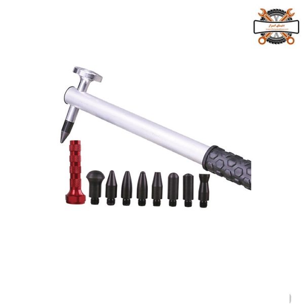 چکش کربنی و قلم نیش گیری با ۸ سر صافکاری PDR برند LK مدل H2188