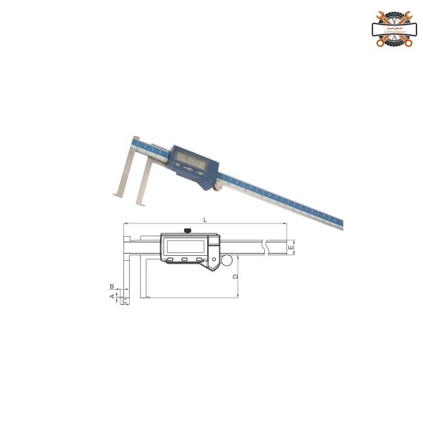کولیس شیار داخلی 15 سانت دیجیتال ضد آب داسکوا مدل 2570-5105