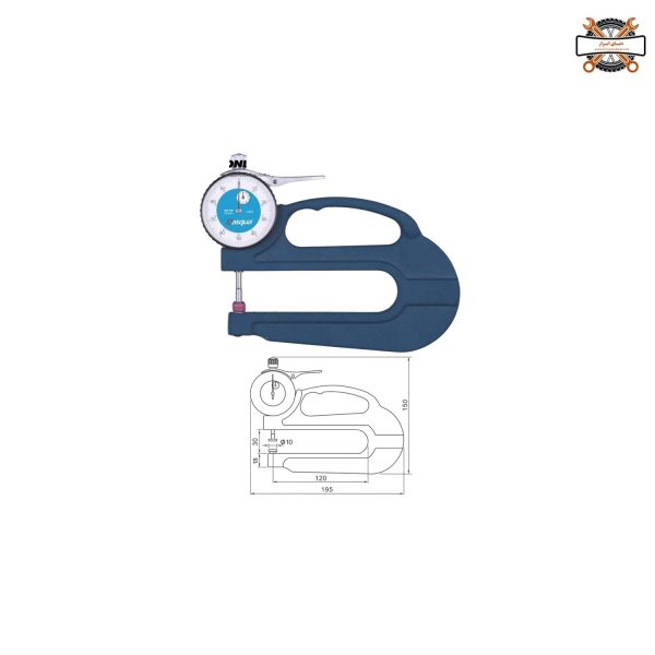 ضخامت سنج بازویی بلند 10-0 دقت 0.01 داسکوا مدل 5841-1105