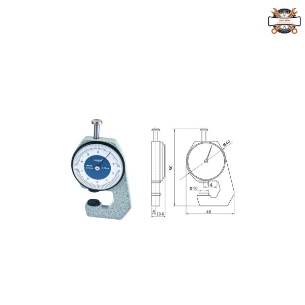 ضخامت سنج ساعتی 10-0 دقت 0.1 داسکوا مدل 5841-8110