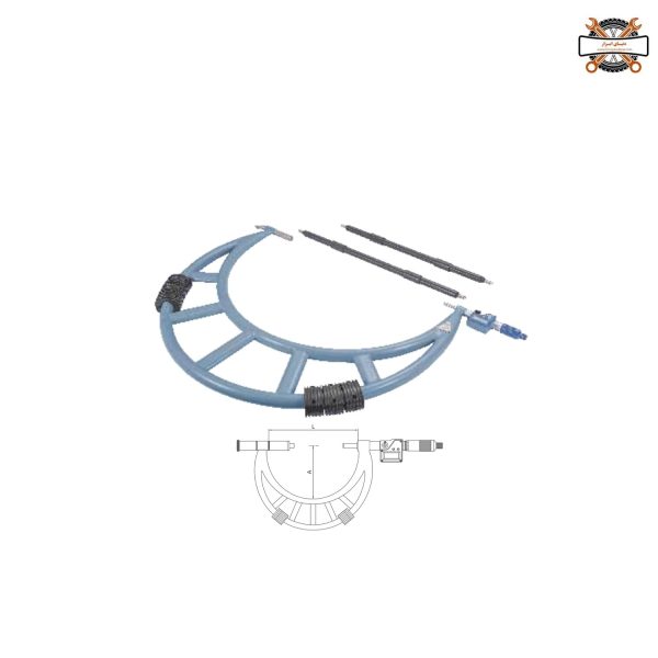 میکرومتر خارج سنج دیجیتال ضد آب فک قابل تعویض 800-700 داسکوا مدل 4905-0009