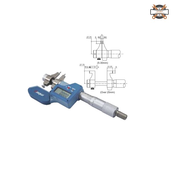 میکرومتر داخل سنج دیجیتال دو فک 75-50 داسکوا مدل 4910-4115