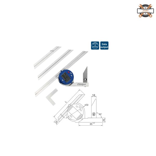 زاویه سنج دیجیتال یونیورسال360 درجه داسکوا مدل 1021-2005