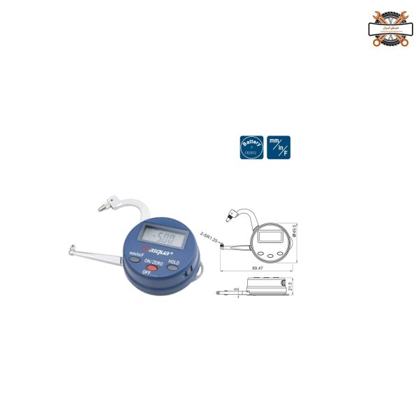 ضخامت سنج دیجیتال 25-0 دقت 0.01 میلیمتر داسکوا مدل 2140-8105