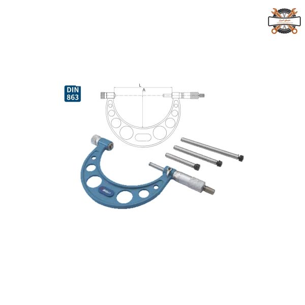 میکرومتر خارج با نوک قابل تنظیم 200-100 داسکوا مدل 4801-0004